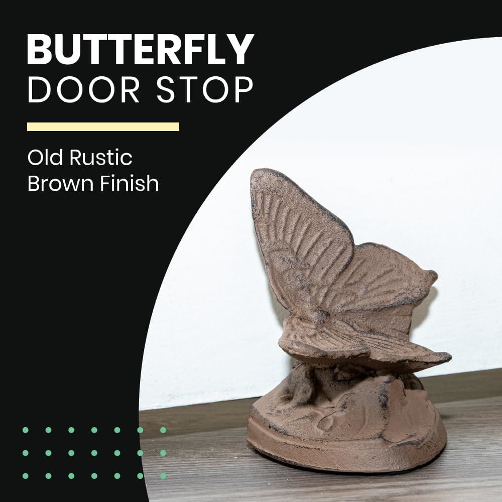 Cast Iron Butterfly Door Stop Carver's Olde Iron