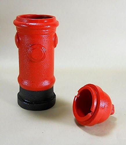 Red Cast Iron Standing Fire Hydrant Ashtray 7" Tall for Cigarette Butts Fire Hydrant Carver's Olde Iron