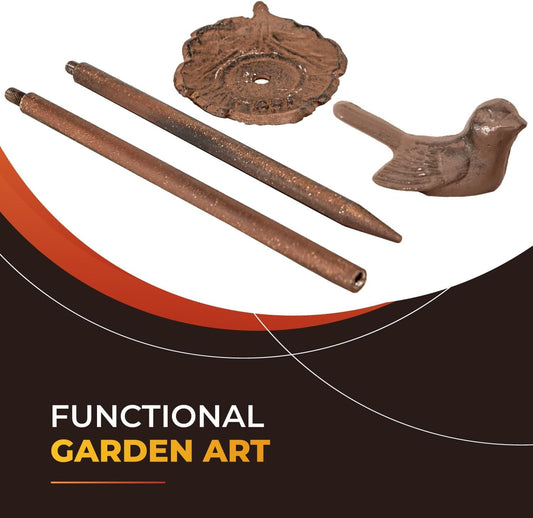 Carver's Olde Iron 1 Piece Aluminum Bird Water Hose Guide for Garden, Plants and Flower Beds Water Hose Guide Carver's olde Iron