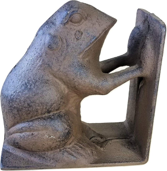 Frog Cast Iron Bookends Cute Heavy Almost 10 lbs Bookends Carver's Olde Iron