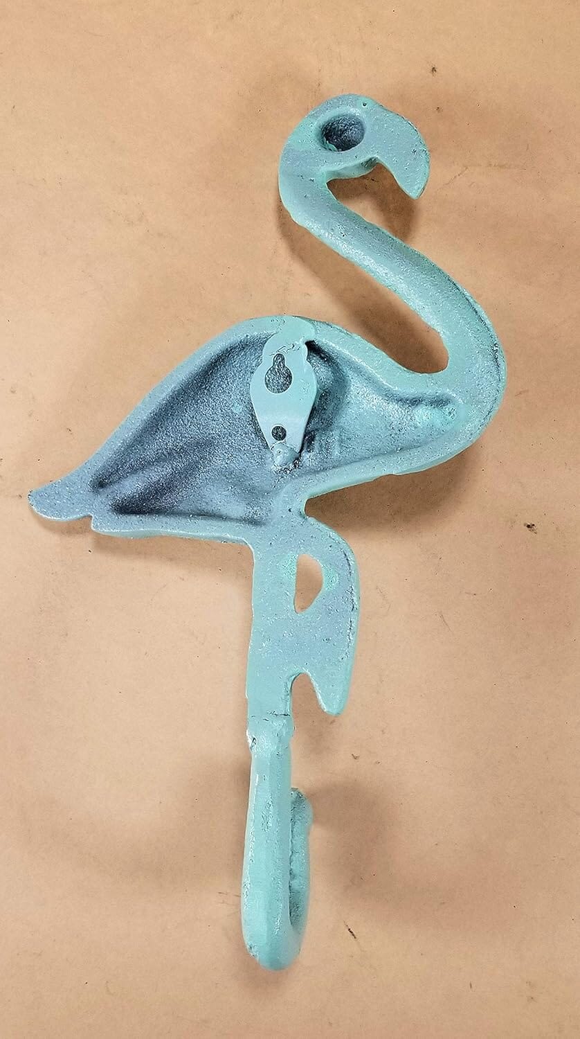 Island Flamingo Set Cast Iron Wall Hooks 4 Colors wall hooks Carver's olde Iron