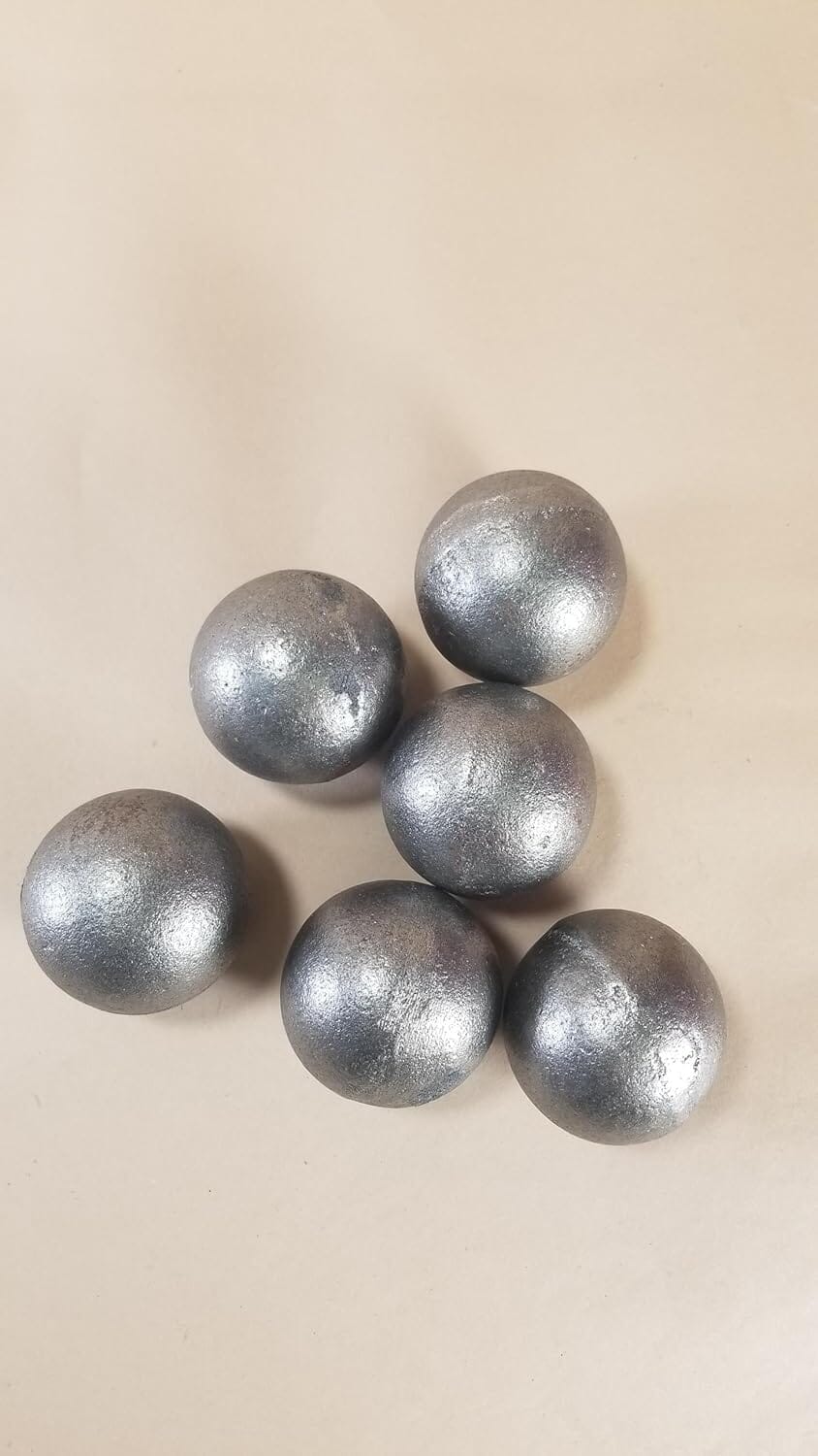 Carver's Olde Iron 2" Cast Iron Balls Set of 6 for Decoration or Crafts Cast Iron Balls Carver's Olde Iron