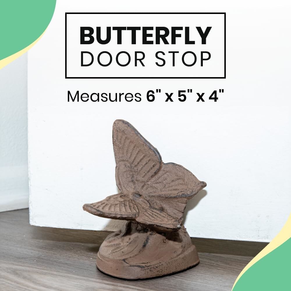 Cast Iron Butterfly Door Stop Carver's Olde Iron