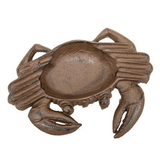 Ashtray - Nautical Crab Cast Iron, Perfect Outdoor Cigar Ashtray for Patio, Men's Cigarette Butt Disposal, Stylish Ashtray for Outside Use Ashtrays Carvers Olde Iron