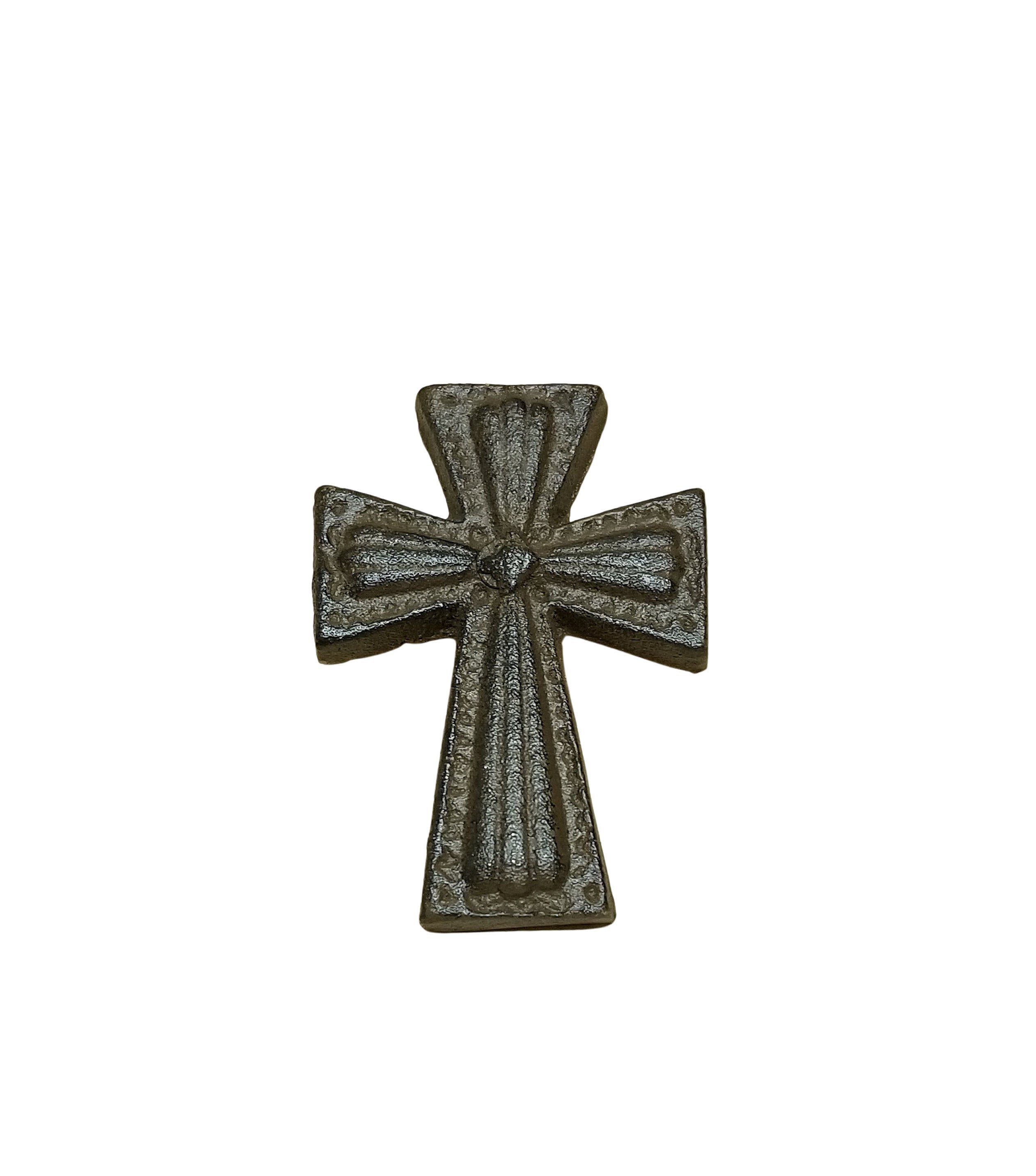 6 pc Cast Iron Byzantine Nail Cross for Crafters