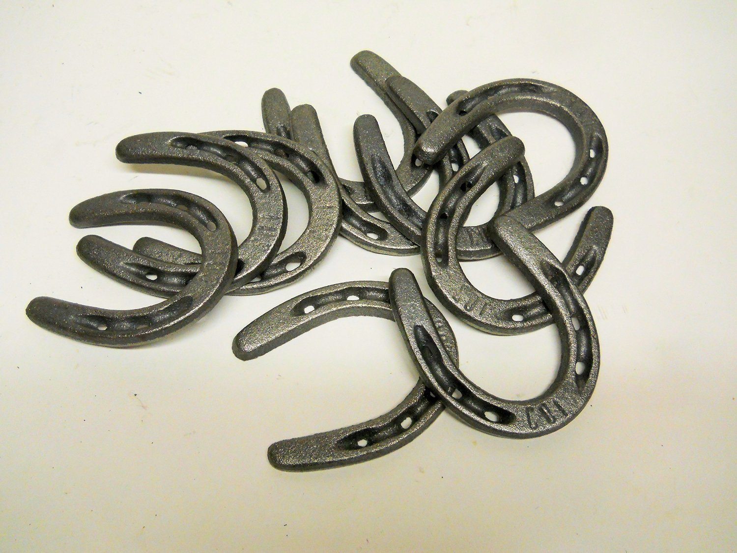100 pc set Small Horseshoes Cast Iron Decorative for Crafts 3 1/2