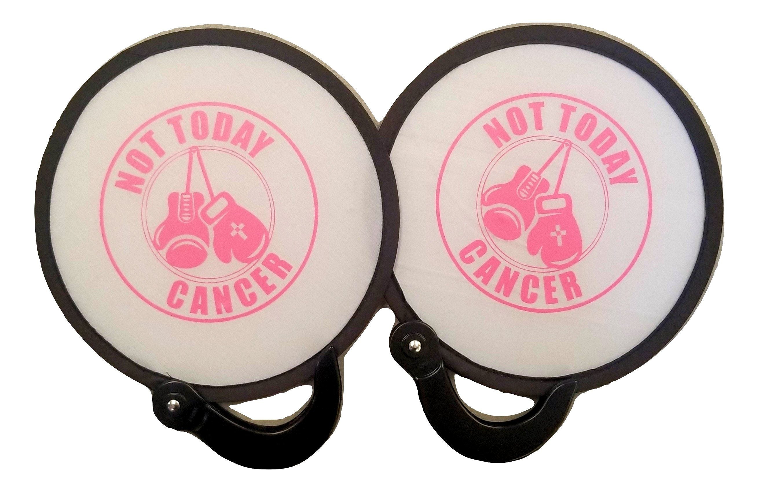 2 pc Not Today Cancer Popup Fan Folding Purse Size