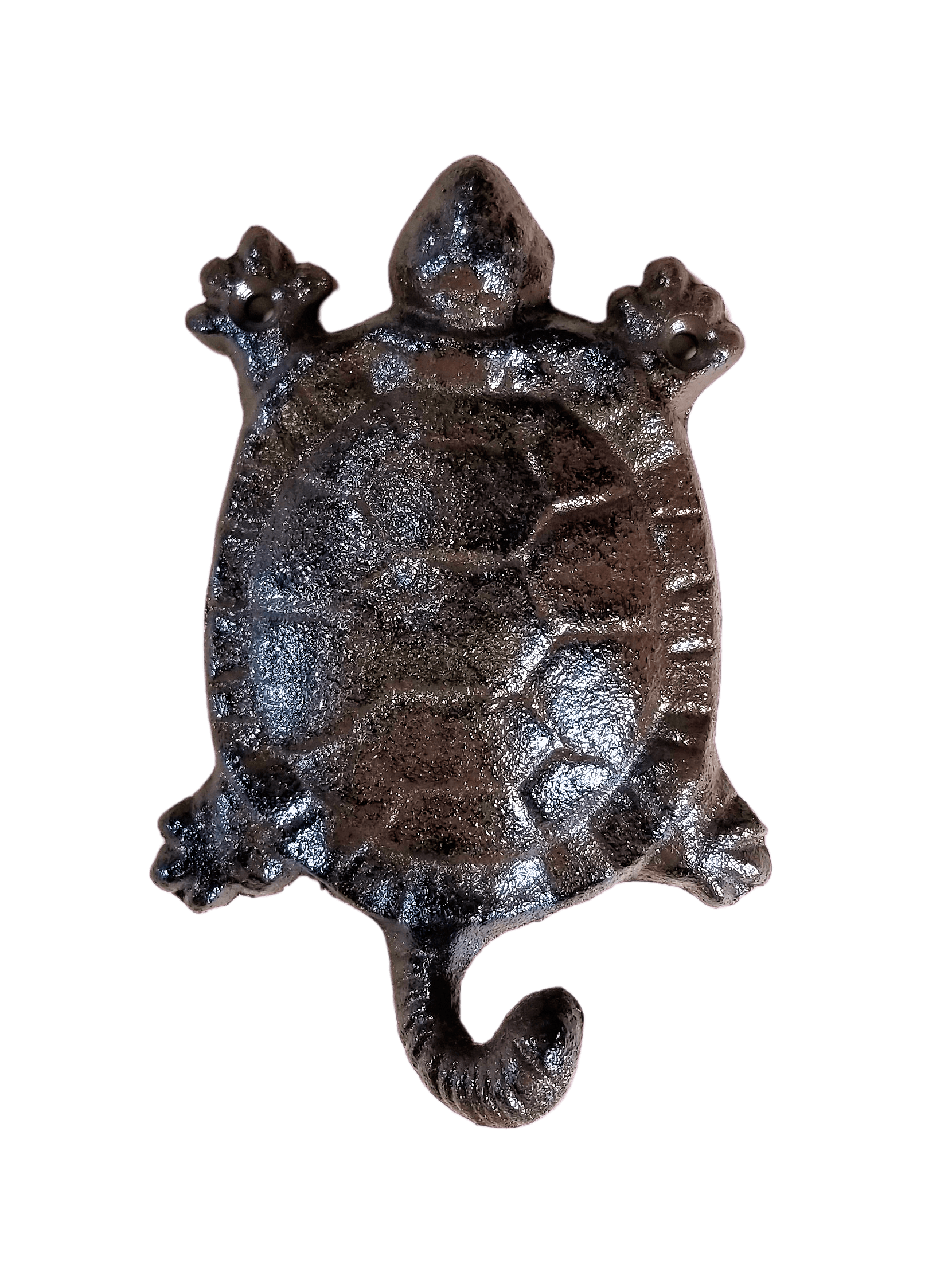 Cast Iron Turtle Wall Hook Rustic Brown