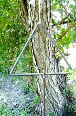 Rebar Triangle Dinner Bell Country Western Ranch Park Chuck Wagon Prairie Decor