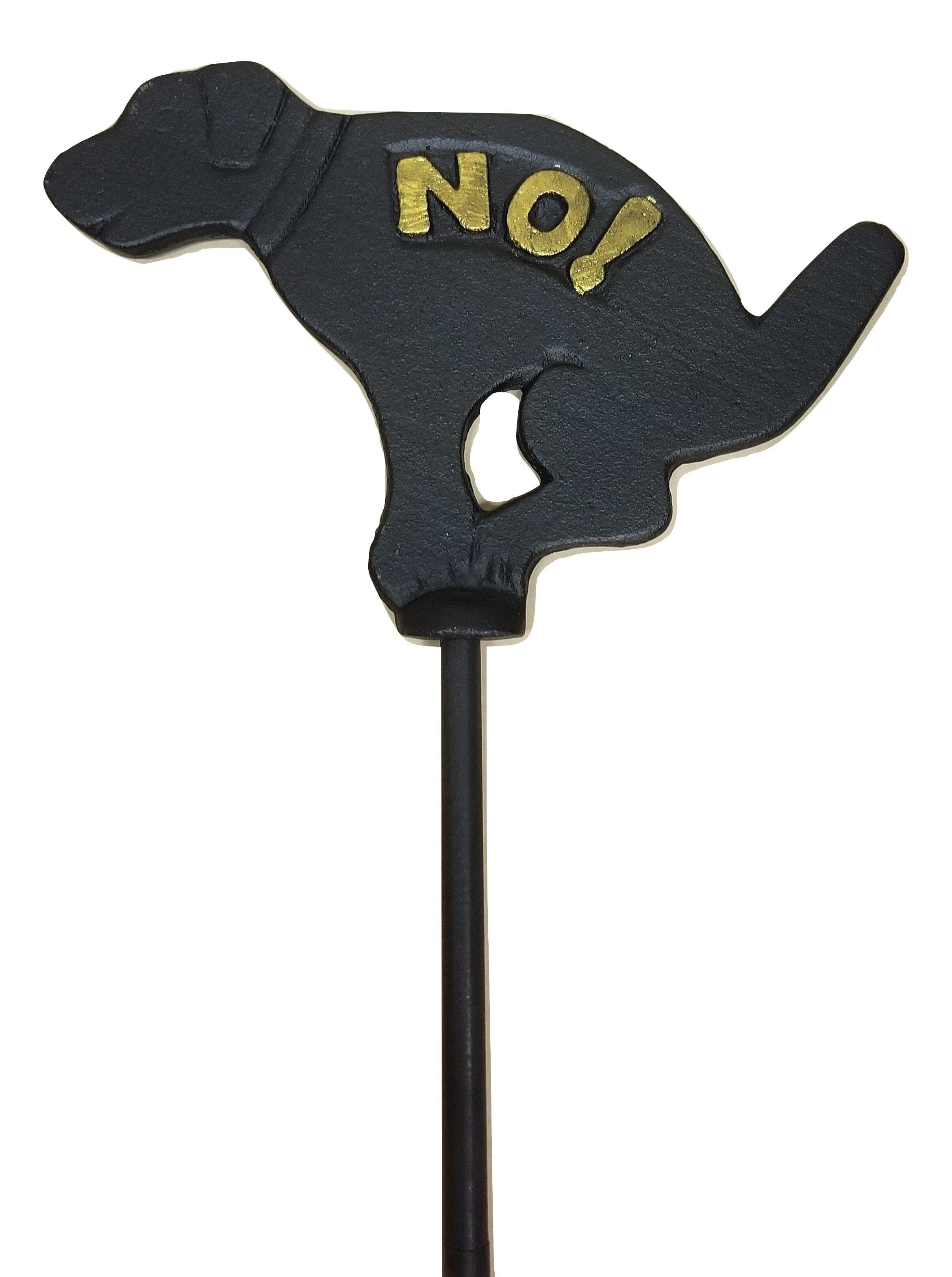 Cast Iron NO POOPING Dog Reversible and tall 23