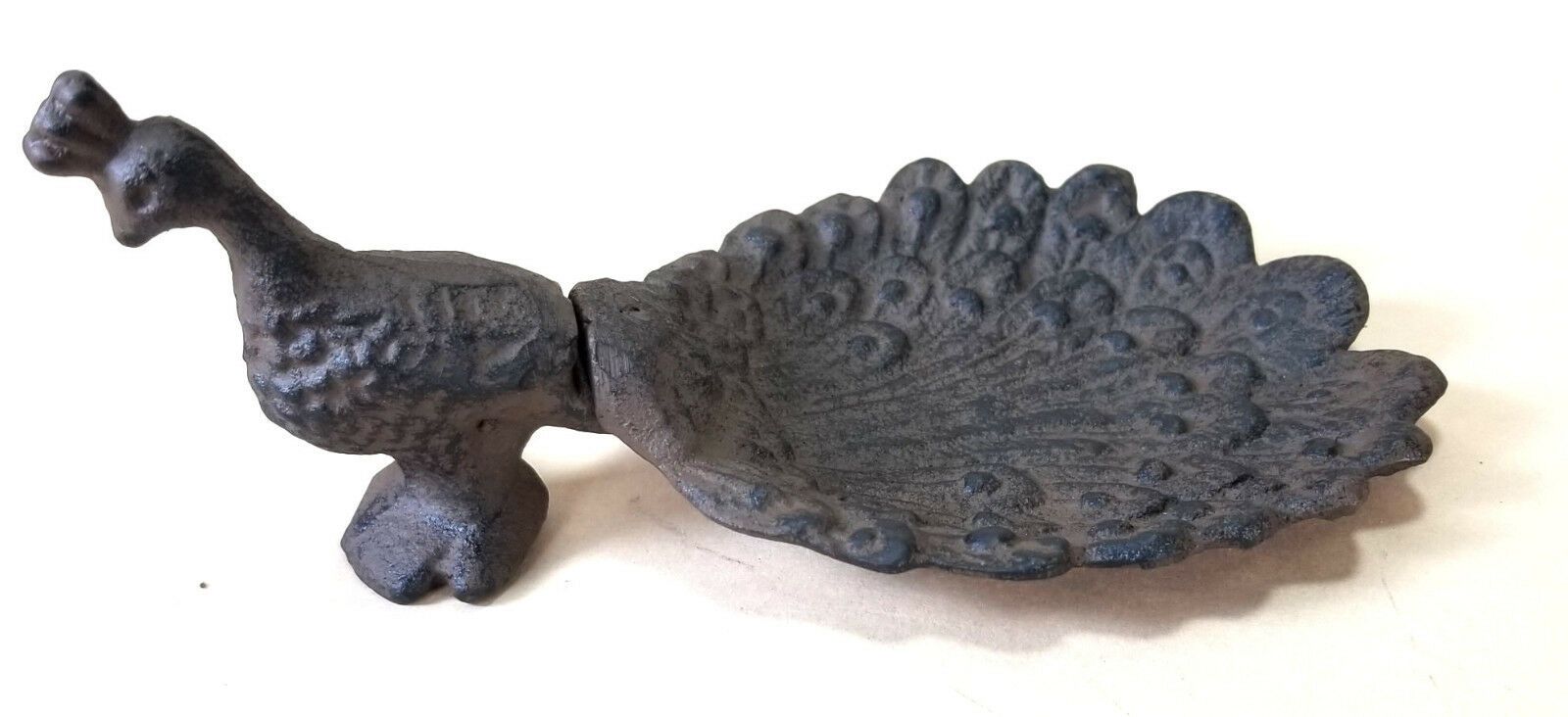 Cast Iron Peacock Dish Bowl Nick Nack Keys Jewelry