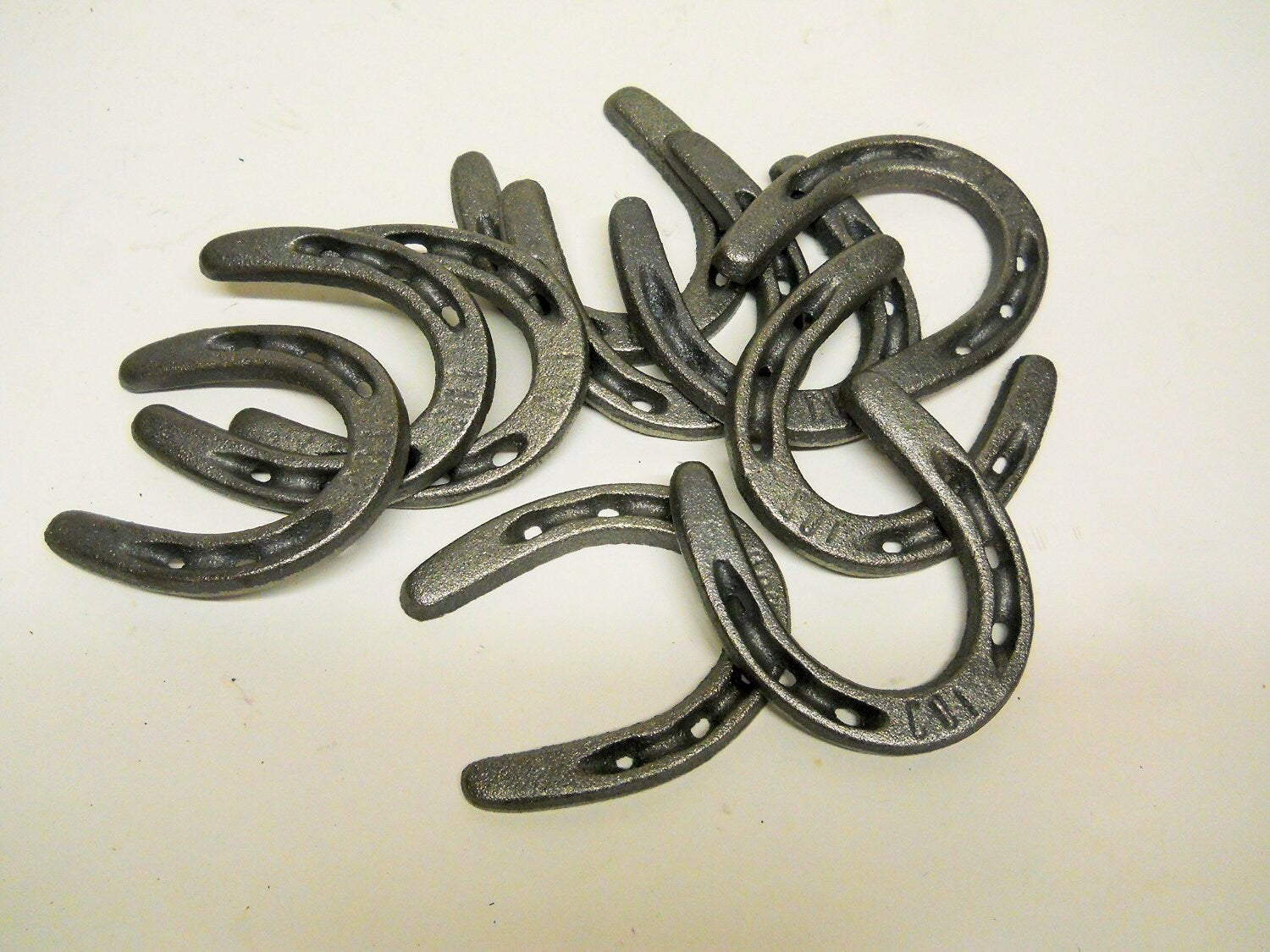 100 pc set Small Horseshoes Cast Iron Decorative for Crafts 3 1/2