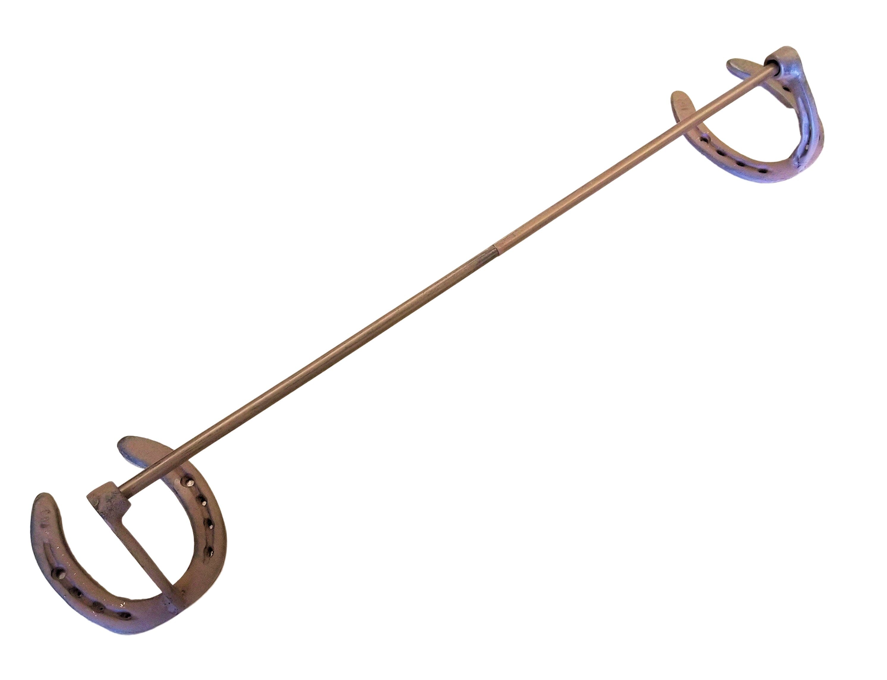 Cast Iron Horseshoe Towel Bar Rustic Brown 24