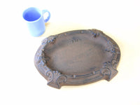 Cast Iron Ashtray Standing Vintage Style w/ handle