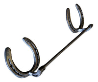 Black Cast Iron Single Horseshoe Wall Hook for coats hats keys leashes