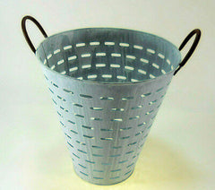 New Olive Bucket Metal Basket Cut Flower Arranging Supplies Carvers Olde Iron 