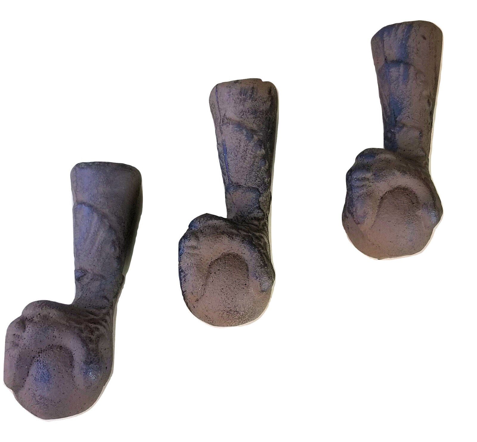 3 pc Cast Iron Gargoyle Chair Leg Caps Tips Feet Stool