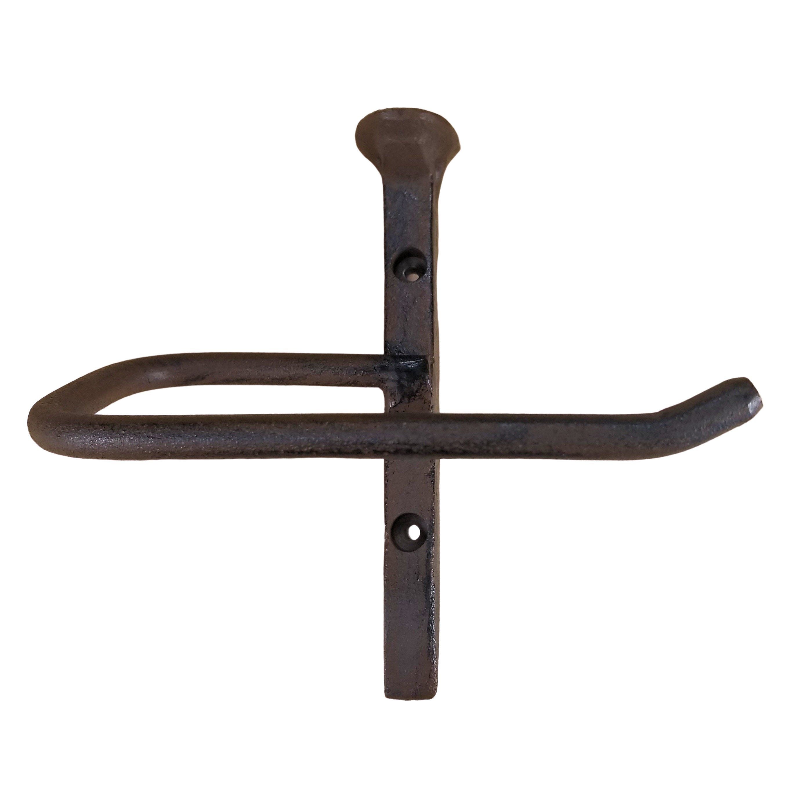 Heavy Cast Iron Railroad Spike Toilet Paper Holder