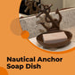 Rustic Nautical Anchor Soap Dish Cast Iron - Bar Soap Holder for Shower, Bathroom Soap Holder, and Soap Dish for Bathroom Sink Carver's Olde Iron 