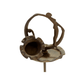 Cast Iron Dancing Lady Ashtray Standing w/handle portable vintage cigar cigarette Ashtrays Carvers Olde Iron 