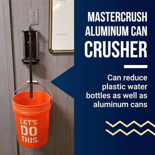 Aluminum Can Crusher Wall Mounted For Recycling - Soda Can Crusher And Plastic Bottle Crusher - Heavy Duty Can Smasher Can Crusher Carver's Olde Iron 