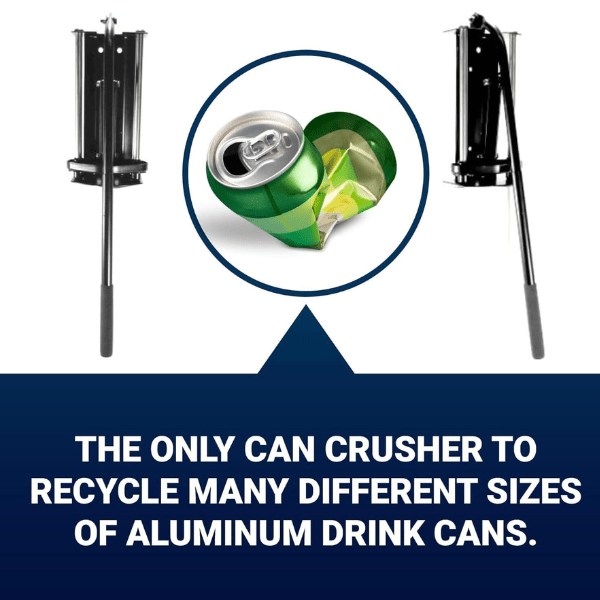 Aluminum Can Crusher Wall Mounted For Recycling - Soda Can Crusher And Plastic Bottle Crusher - Heavy Duty Can Smasher Can Crusher Carver's Olde Iron 