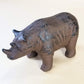Rhino Cast Iron Doorstop Heavy Rustic Browqn Door Stops Carver's olde Iron 
