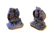 2 pc Cast Iron Owls Bookends Old Vintage Look Bookends Carvers Olde Iron 