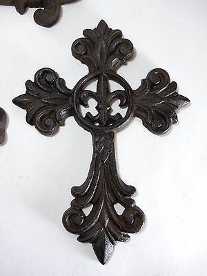 Cast iron Crosses 3pc wall gothic medieval crosset1 Crucifixes & Crosses Carvers Olde Iron 