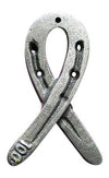 Cancer Ribbon Horseshoe Castiron survivor paperweight Paperweights Carvers Olde Iron 