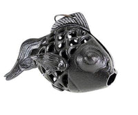 Brown Cast Iron Fish Candle Holder Goldfish Koi Lamp Lantern