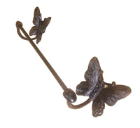Cast Iron Butterfly 4" Towel Ring rustic brown with matching hardware