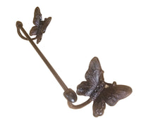 10 Cast Iron Anchor Wall Hooks with Hardware brown rustic finish