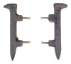 2pc Cast Iron Railroad Spike Drawer Pulls Door handles Cast Iron Carvers Olde Iron 