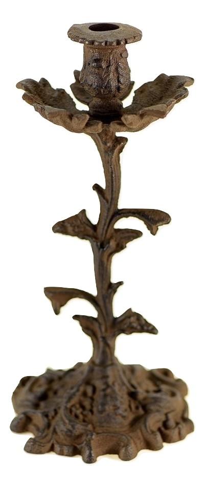 Cast Iron Grape Leaf Standing Candle Holder 11" Candle Holders & Accessories Carvers Olde Iron 