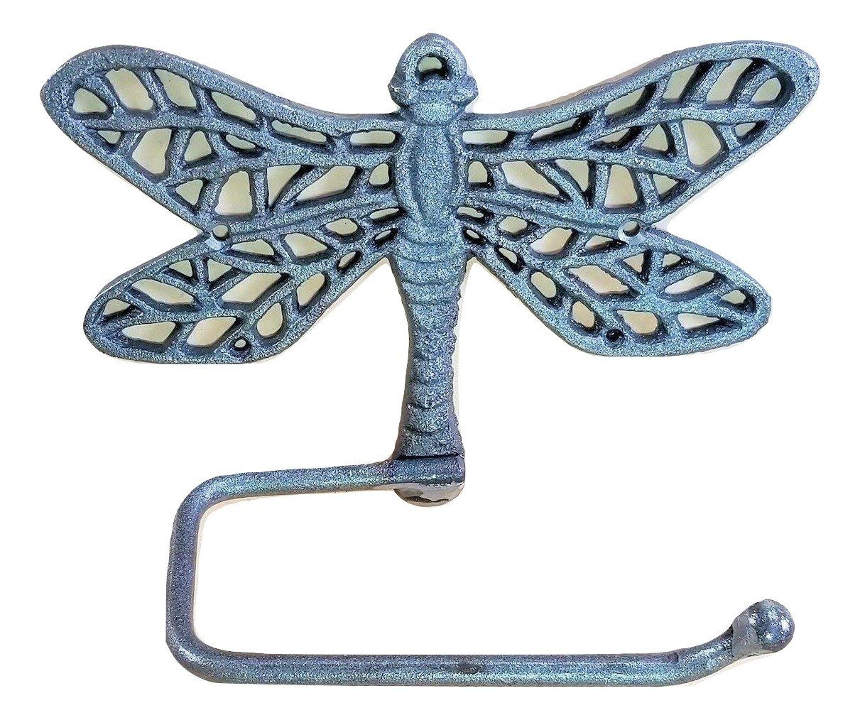Cast Iron Dragonfly Toilet Paper Holder for the wall bath accessories Carvers Olde Iron 