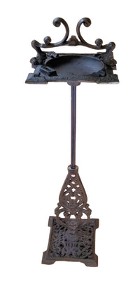 Cast Iron Dancing Lady Ashtray Stand Adjustable