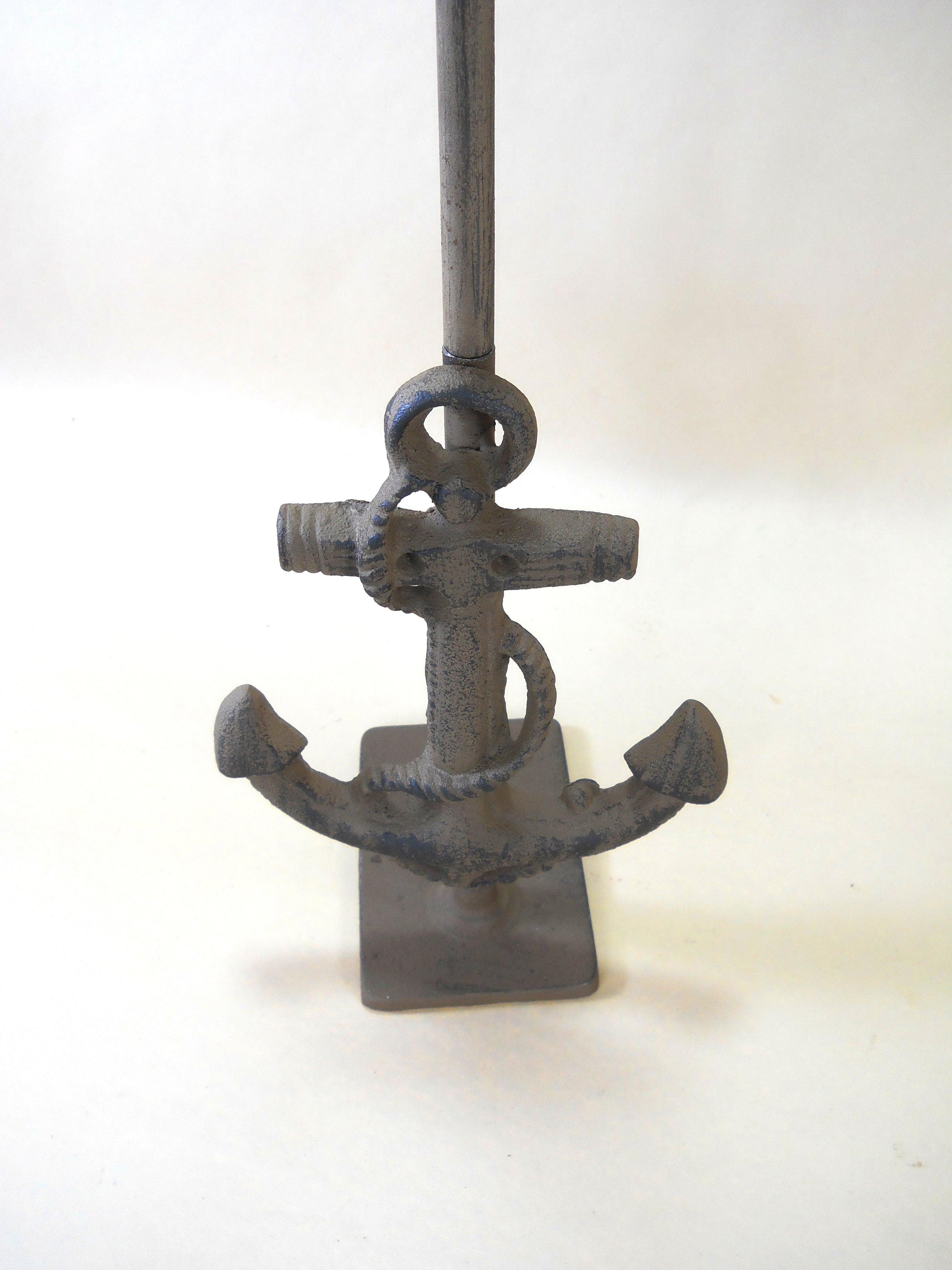 Nautical Anchor Door Stop 27" tall Cast Iron Doorstops Carvers Olde Iron 