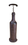 Cast Iron Wine Bottle Doorstop w/corkscrew handle door stop na 
