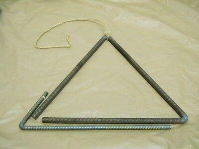 Rebar Triangle Dinner Bell Country Western Ranch Park Chuck Wagon Prairie Decor Signs & Plaques Carvers Olde Iron 