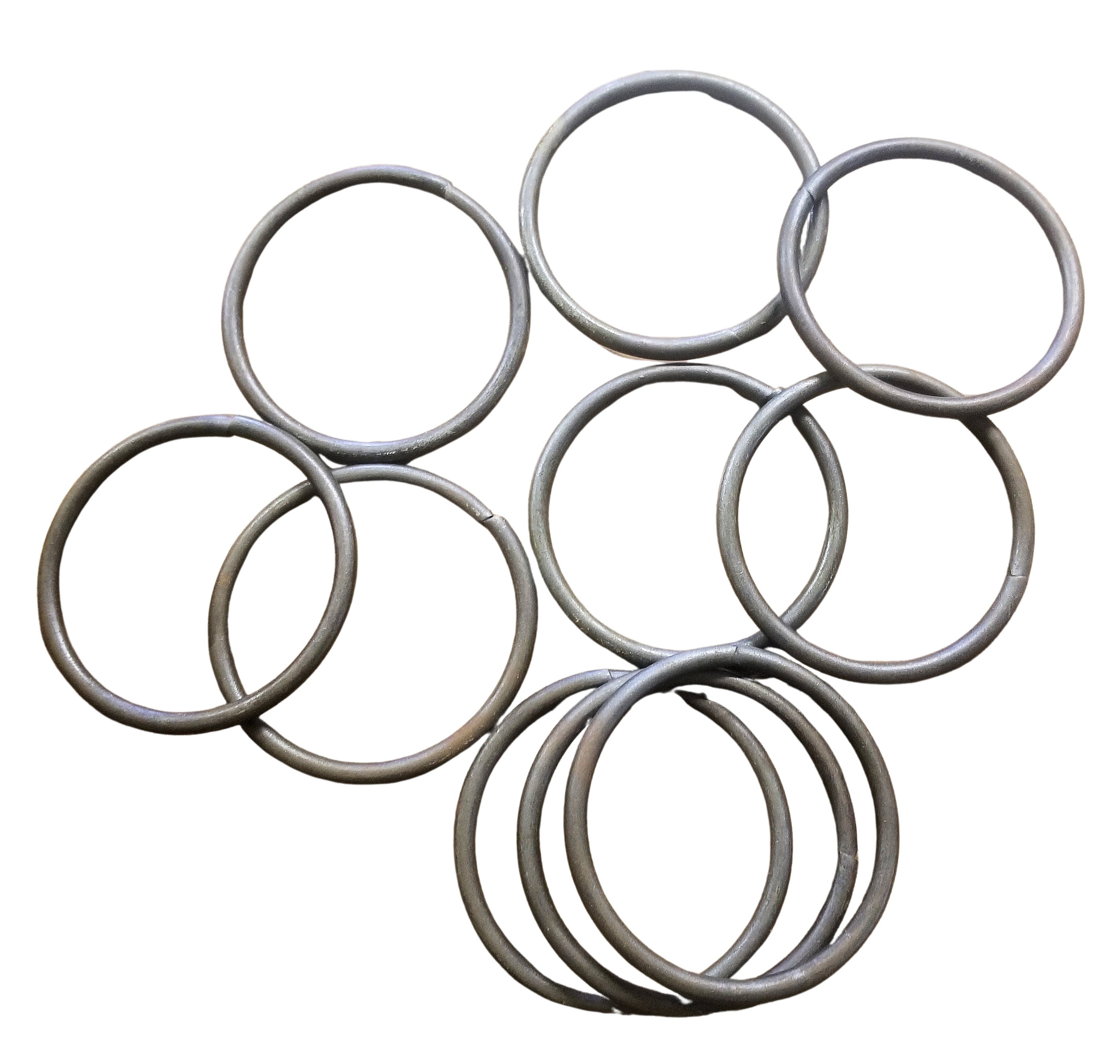 10 pc Steel Rings split 2.75 OD x 3/16" thick for crafters steel ring Carvers Olde Iron 
