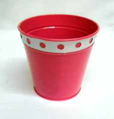 3pc 6" BRIGHT Pink Buckets flower pail metal Baskets, Pots & Window Boxes Carvers Olde Iron 