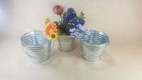 72 piece case Galvanized Square buckets 4" x 4" x 3"  Waterproof
