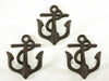 10 Cast Iron Anchor Wall Hooks with Hardware brown rustic finish Wall Hooks & Hangers Carvers Olde Iron 