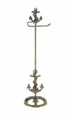 Nautical Anchor Toilet Paper Holder Stand Portable Toilet Paper Storage & Covers Carvers Olde Iron 