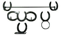 2 pc Cast Iron 8" Large Anchor Wall Hook Sets Rustic Brown